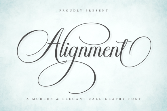 Alignment: A Modern Script Font for Elegant Editorial Design