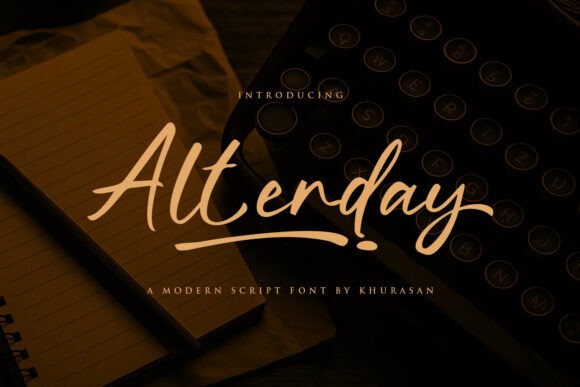 Alterday: A Modern Script Font for Elegant Editorial Design