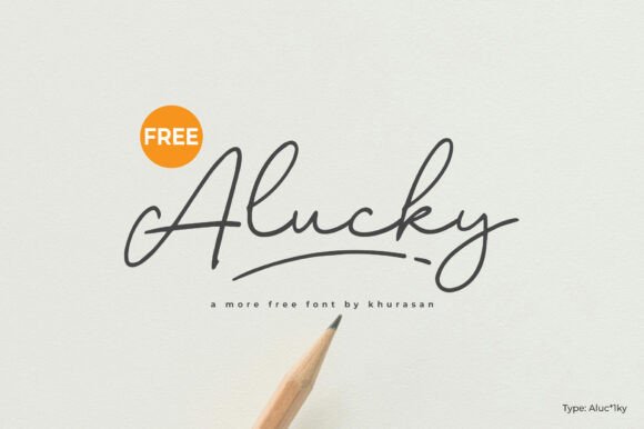Alucky: A Modern Script Font for Creative Makers