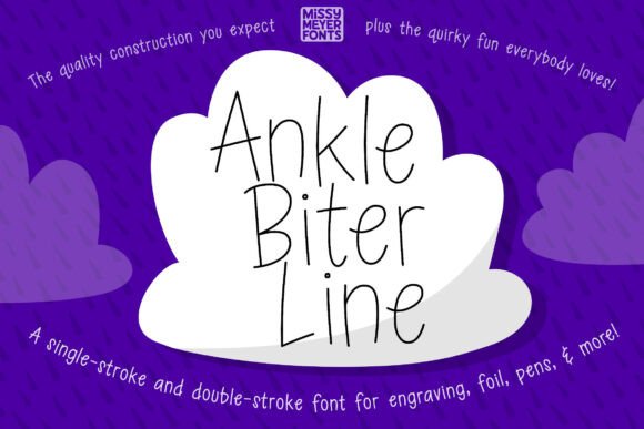 Ankle Biter Line Font for Playful Editorial Design