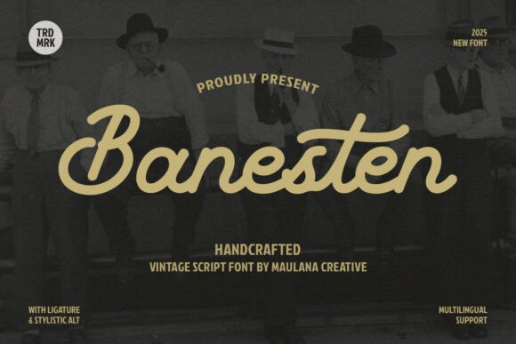 Banesten: The Vintage Script Font That Elevates Your Campaigns