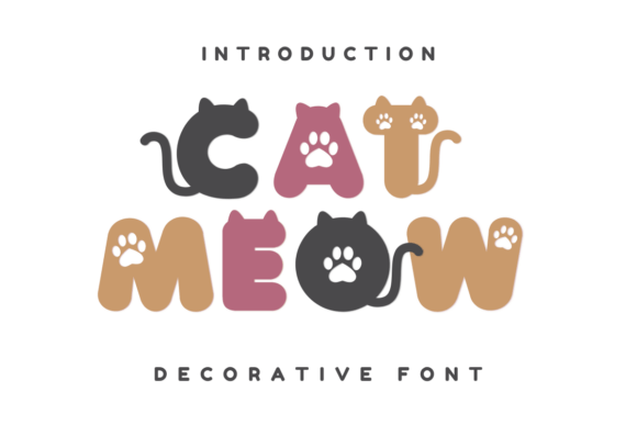 Cat Meow Font for Creative Branding and Decorative Design
