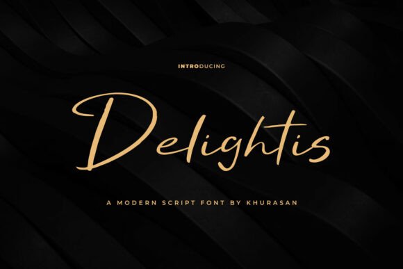 Delightis: A Modern Script Font for Elegant Editorial Design
