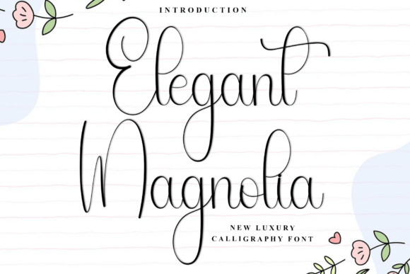 Elegant Magnolia Font for Festive Branding
