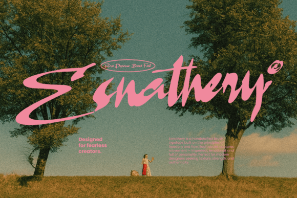 Esnathery: A Dynamic Script Font for Bold Editorial Design