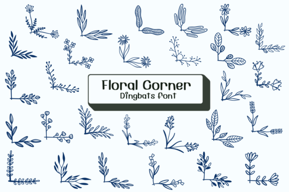 Floral Corner: A Botanical Font for Creative Projects