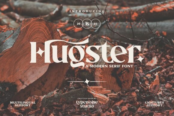 Hugster: A Modern Serif Font for Polished Branding