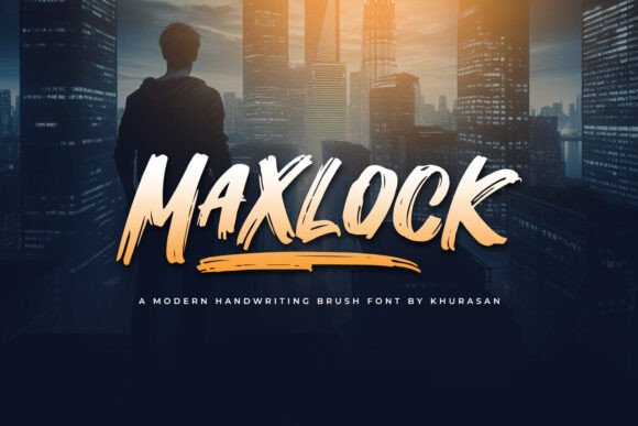Maxlock: A Modern Brush Font for Creative Makers
