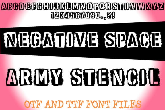 Negative Space Army Stencil Font for Bold Visual Impact