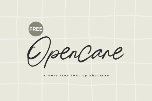 Opencare: A Modern Script Font for Editorial Design