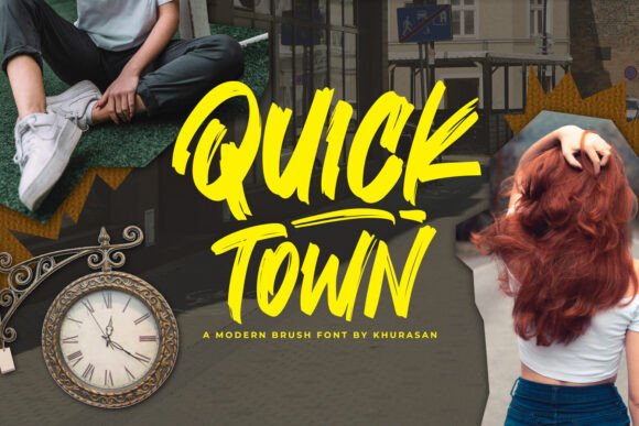 Quick Town: A Modern Brush Font for Web Design Projects