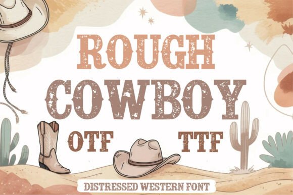 Rough Cowboy Font for Rustic Branding and Western Style