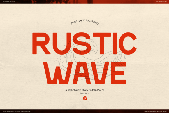 Rustic Wave Font for Handmade Projects and Branding
