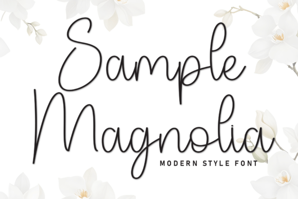 Sample Magnolia: A Handwritten Script Font for Creative Projects