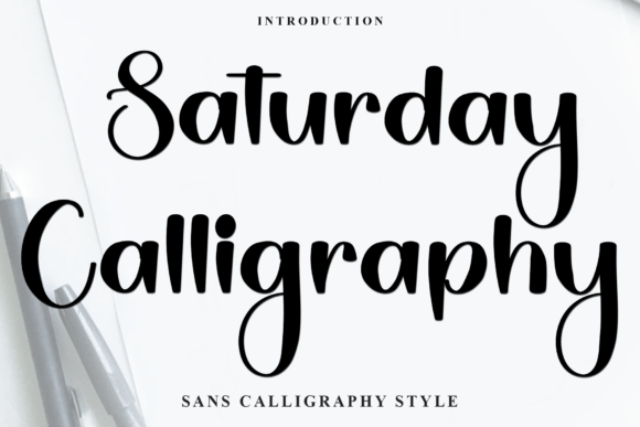 Saturday Calligraphy Font for Elegant Editorial Design