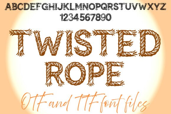 Twisted Rope Font for Rustic Branding and Creative Projects