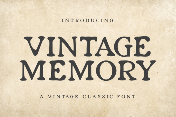 Vintage Memory Serif Font for Timeless Branding
