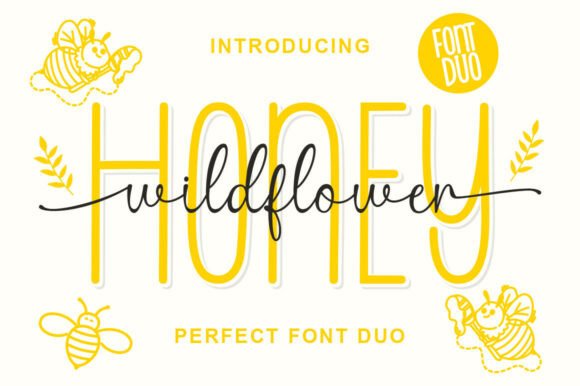 Wild Flower Honey Duo: A Playful Yet Professional Font for Branding